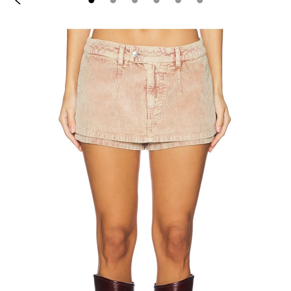 Free People Tan Corduroy Skirt